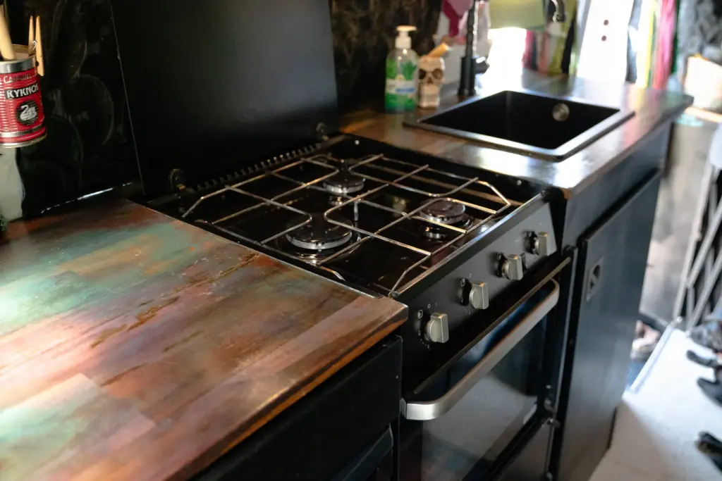 Kochen im Camper mit einem Gasherd